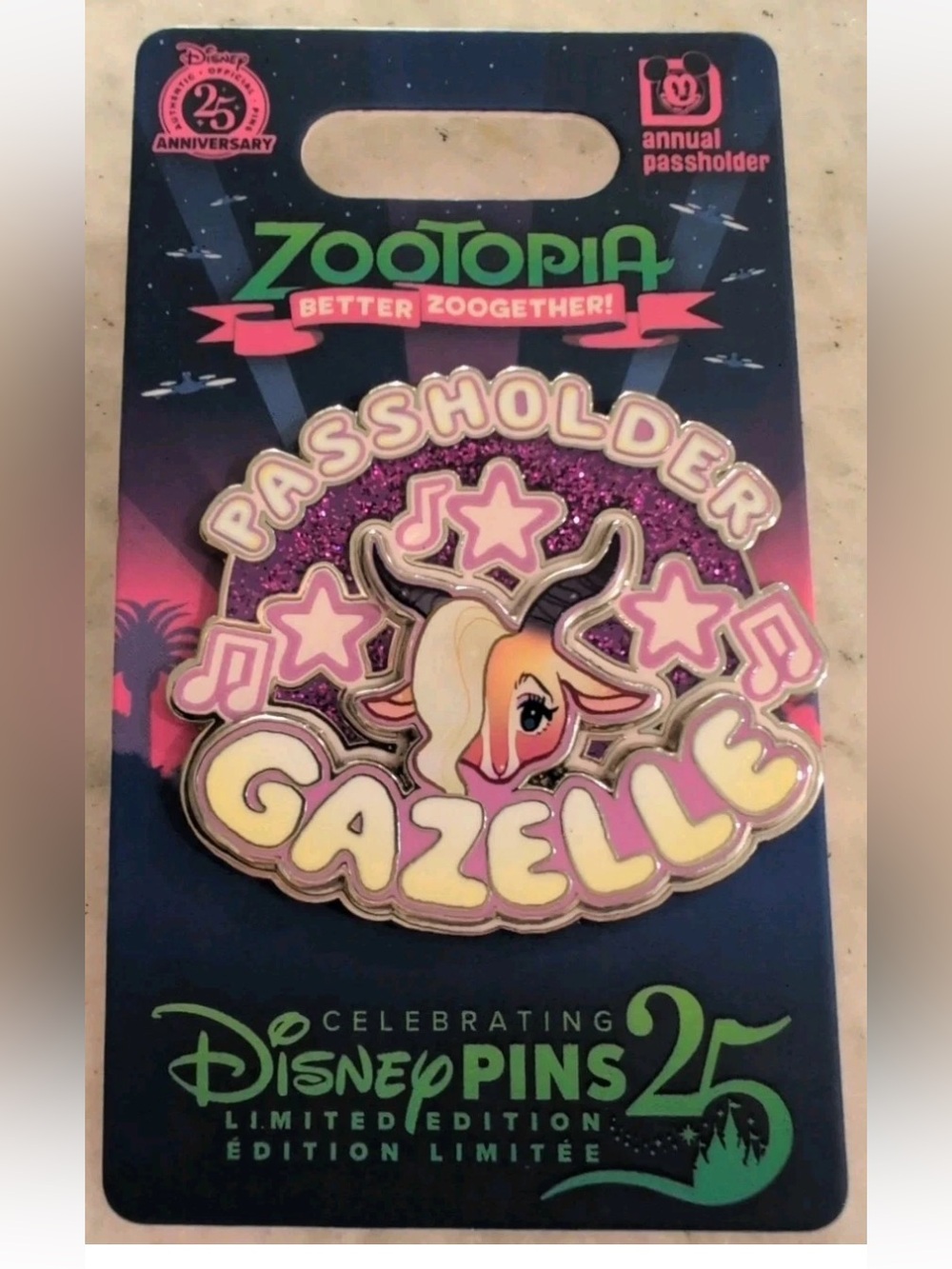 2025 Disney Parks Zootopia Better Together Gazelle Grand Opening Pin LE 3000